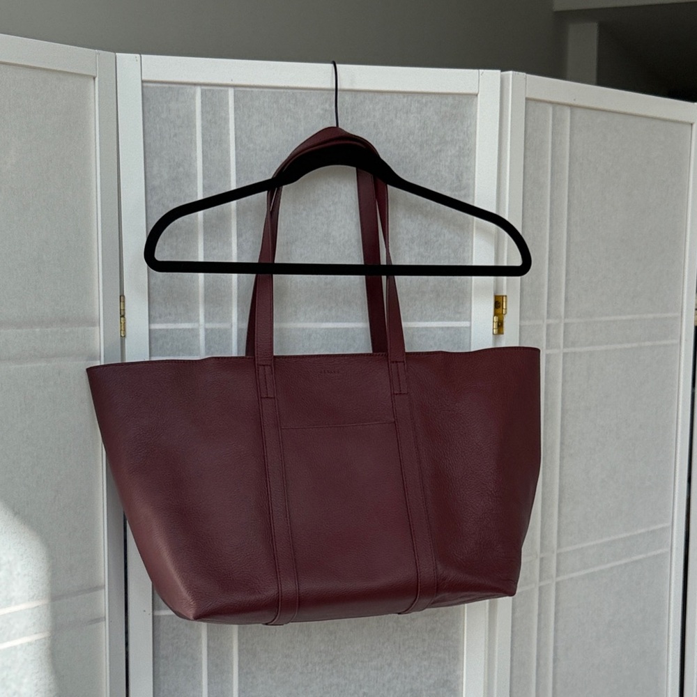 Sezane Gabin Bag in burgundy grained - Picture 2 of 3